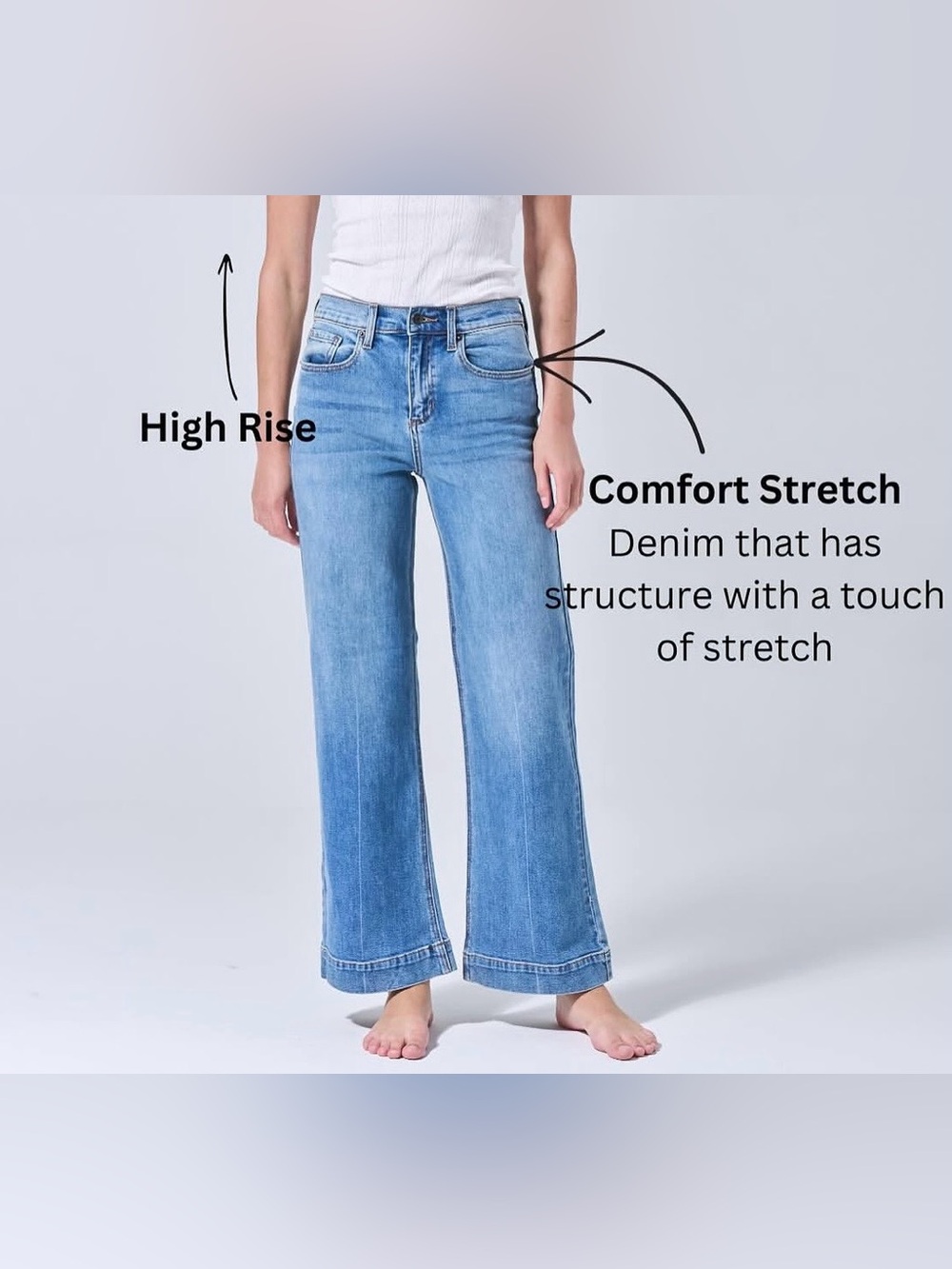 Sneak Peek High-Rise Wide-Leg Jeans